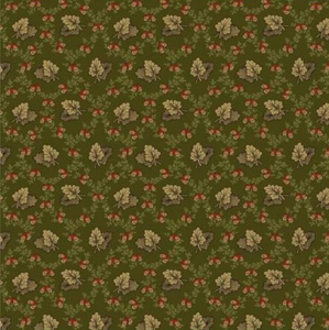 Henry Glass Autumn Spice Acorns & Oak Leaves Green Cotton Fabric By The Yard Henry Glass Autumn Spice Acorns & Oak Leaves Green Cotton Fabric By The Yard