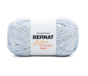 Bernat Softee Chunky Twist Coastal Blue 80g Acrylic Knitting & Crochet Yarn Bernat Softee Chunky Twist Coastal Blue 80g Acrylic Knitting & Crochet Yarn