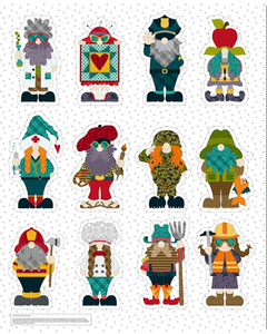Henry Glass Gnome Town Hero Cloth Doll Panel Fabric By The Panel Henry Glass Gnome Town Hero Cloth Doll Panel Fabric By The Panel