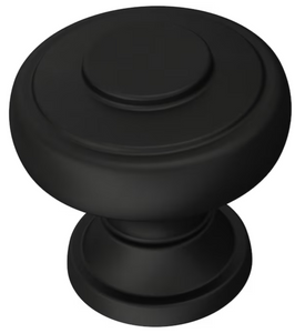 Brainerd P43464W-FB 1 3/16" Classic Button Cabinet & Drawer Knob Matte Black Brainerd P43464W-FB 1 3/16" Classic Button Cabinet & Drawer Knob Matte Black