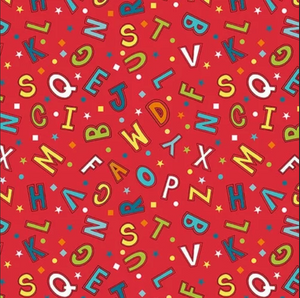 Blank Quilting A To Zoo Tossed Letters Red Cotton Fabric By The Yard Blank Quilting A To Zoo Tossed Letters Red Cotton Fabric By The Yard