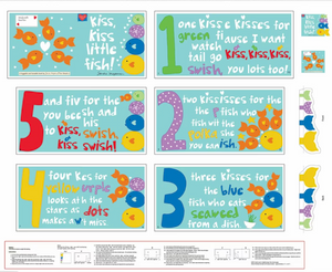 Studio E Huggable & Loveable Kiss Kiss Little Fish Make Your Own Book Fabric By Panel Studio E Huggable & Loveable Kiss Kiss Little Fish Make Your Own Book Fabric By Panel