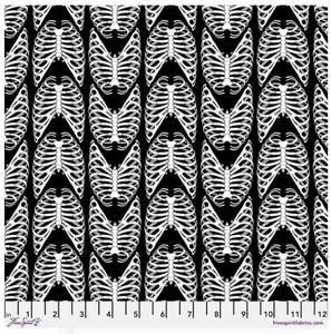 Free Spirit Rachel Hauer Scaredy Cat Rib Bones Black Cotton Fabric By Yard Free Spirit Rachel Hauer Scaredy Cat Rib Bones Black Cotton Fabric By Yard