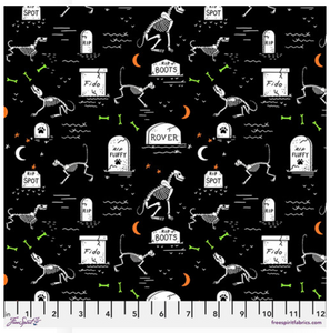 Free Spirit Rachel Hauer Scaredy Cat Pet Cemetary Black Cotton Fabric By Yard Free Spirit Rachel Hauer Scaredy Cat Pet Cemetary Black Cotton Fabric By Yard