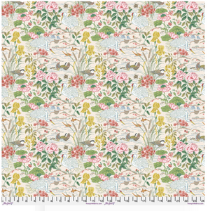 Free Spirit Sanderson Water Garden Crane & Frog Ivory Cotton Fabric By The Yard Free Spirit Sanderson Water Garden Crane & Frog Ivory Cotton Fabric By The Yard