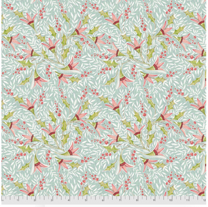 Free Spirit Cori Dantini Holly Jolly Holly Berry Blooms Blue Cotton Fabric By The Yard Free Spirit Cori Dantini Holly Jolly Holly Berry Blooms Blue Cotton Fabric By The Yard