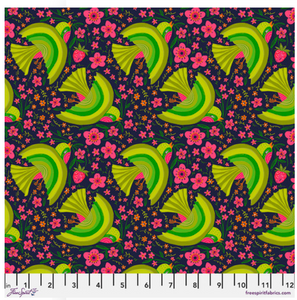 Free Spirit Cori Dantini Summer Love Fly Birdie Fly Navy Cotton Fabric By The Yard Free Spirit Cori Dantini Summer Love Fly Birdie Fly Navy Cotton Fabric By The Yard