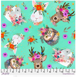 Free Spirit Mia Charro Magic Friends Sweet Portraits Mint Cotton Fabric By Yard Free Spirit Mia Charro Magic Friends Sweet Portraits Mint Cotton Fabric By Yard