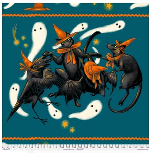 Free Spirit Rachel Hauer Storybook Halloween Dance Fabric by The Panel Free Spirit Rachel Hauer Storybook Halloween Dance Fabric by The Panel