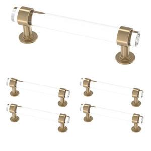 Franklin Brass P44309-720 3 3/4" Francisco Cabinet Pull Clear & Champagne Bronze 5 Pack Franklin Brass P44309-720 3 3/4" Francisco Cabinet Pull Clear & Champagne Bronze 5 Pack