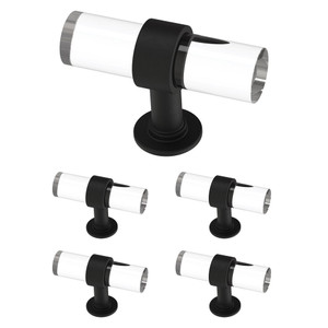 Franklin Brass P46159-BCL 2" Francisco Cabinet Knob Clear & Matte Black 5 Pack Franklin Brass P46159-BCL 2" Francisco Cabinet Knob Clear & Matte Black 5 Pack