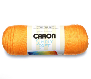 Caron Simply Soft Mango 6 oz Acrylic Knitting & Crochet Yarn Caron Simply Soft Mango 6 oz Acrylic Knitting & Crochet Yarn