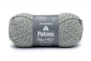 Patons Classic Wool Worsted Lt Gray Marl 100g Knitting & Crochet Yarn Patons Classic Wool Worsted Lt Gray Marl 100g Knitting & Crochet Yarn