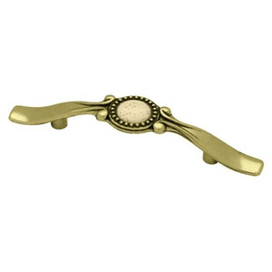 P50161C-ABM-C 3" Ant Brass & Oatmeal Crackle Ceramic Drawer Pull Knob P50161C-ABM-C 3" Ant Brass & Oatmeal Crackle Ceramic Drawer Pull Knob