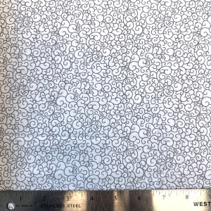 Polka Dot Collection Swirls White & Black Cotton Fabric By The Yard Polka Dot Collection Swirls White & Black Cotton Fabric By The Yard