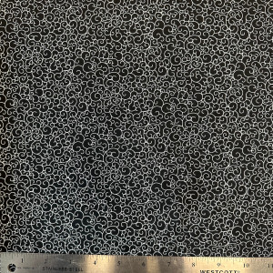 Polka Dot Collection Swirls Black Cotton Fabric By The Yard Polka Dot Collection Swirls Black Cotton Fabric By The Yard