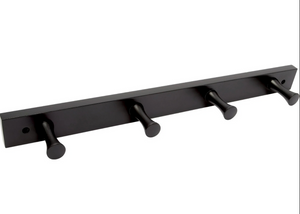 Mainstays R48468L-FB 18" 4-Post Hook Rail Flat Black Finish Mainstays R48468L-FB 18" 4-Post Hook Rail Flat Black Finish
