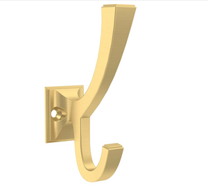 Franklin Brass B47250K-117 Classic Edge 4" Coat Hook Brushed Brass 4 Pack Franklin Brass B47250K-117 Classic Edge 4" Coat Hook Brushed Brass 4 Pack