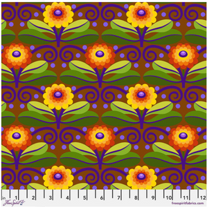 Free Spirit Jane Sassaman Gloriosa Garden Power Flower Brown Cotton Fabric by Yd Free Spirit Jane Sassaman Gloriosa Garden Power Flower Brown Cotton Fabric by Yd