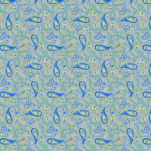 Henry Glass Nana Mae VII Paisley Blue Cotton Fabric By The Yard Henry Glass Nana Mae VII Paisley Blue Cotton Fabric By The Yard