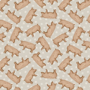 Henry Glass A Beautiful Day Tossed Pigs Beige Cotton Fabric By The Yard Henry Glass A Beautiful Day Tossed Pigs Beige Cotton Fabric By The Yard