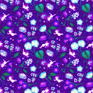 Henry Glass Magic Moon Garden Glow Moongarden Florals Purple Cotton Fabric By The Yard Henry Glass Magic Moon Garden Glow Moongarden Florals Purple Cotton Fabric By The Yard