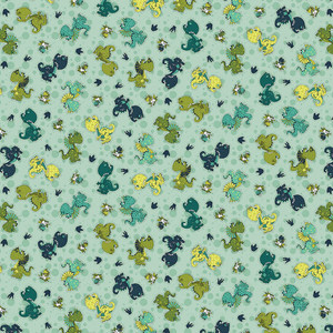 Henry Glass Born To Roar Teal & Blue Dino Cotton Fabric By The Yard Henry Glass Born To Roar Teal & Blue Dino Cotton Fabric By The Yard