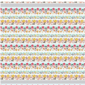 Henry Glass Hay Day Border Stripe Blue Cotton Fabric By The Yard Henry Glass Hay Day Border Stripe Blue Cotton Fabric By The Yard