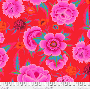 Free Spirit Kaffe Fassett Embroidered Shawl Magenta Cotton Fabric By The Yard Free Spirit Kaffe Fassett Embroidered Shawl Magenta Cotton Fabric By The Yard