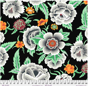 Free Spirit Kaffe Fassett Embroidered Shawl Black Cotton Fabric By The Yard Free Spirit Kaffe Fassett Embroidered Shawl Black Cotton Fabric By The Yard