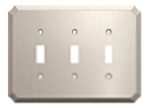 Allen + Roth Advington Satin Nickel Triple Switch Wall Plate Cover Allen + Roth Advington Satin Nickel Triple Switch Wall Plate Cover