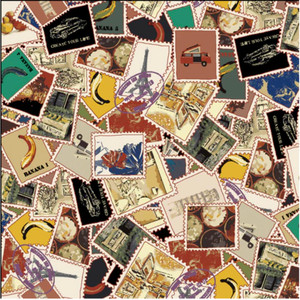 Paintbrush Studios Dear Friends Stamps Multi Cotton Fabric By The Yard Paintbrush Studios Dear Friends Stamps Multi Cotton Fabric By The Yard
