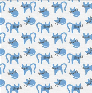Paintbrush Studios Animal Kingdom Cat Blue Cotton Fabric By The Yard Paintbrush Studios Animal Kingdom Cat Blue Cotton Fabric By The Yard