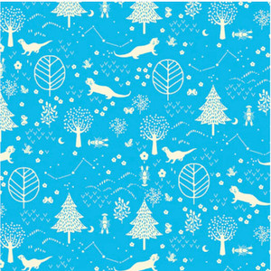 Paintbrush Studios Otter Romp Forest Blue Cotton Fabric By The Yard Paintbrush Studios Otter Romp Forest Blue Cotton Fabric By The Yard