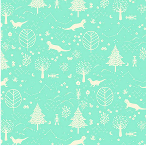 Paintbrush Studios Otter Romp Forest Turquoise Cotton Fabric By The Yard Paintbrush Studios Otter Romp Forest Turquoise Cotton Fabric By The Yard