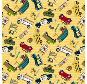 Henry Glass Gnome Town Hero Elements Yellow Cotton Fabric By The Yard Henry Glass Gnome Town Hero Elements Yellow Cotton Fabric By The Yard