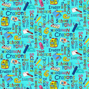 Studio E It's Elementary Words Aquai Cotton Fabric By The Yard Studio E It's Elementary Words Aquai Cotton Fabric By The Yard