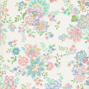 Henry Glass Dorothy Jean's Flowers Garden Floral Cream Cotton Fabric By The Yard Henry Glass Dorothy Jean's Flowers Garden Floral Cream Cotton Fabric By The Yard