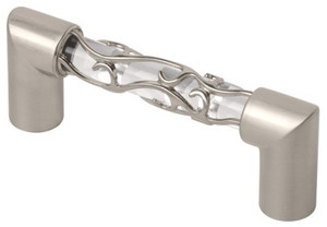 Liberty P16310K-116 Cyrstal Lace Clear & Satin Nickel Drawer Pulls  5 Pack
