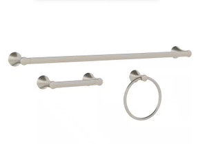 Delta Greydon 3 Piece Bath Towel Bar Accessory Set Brushed Nickel Finish Delta Greydon 3 Piece Bath Towel Bar Accessory Set Brushed Nickel Finish