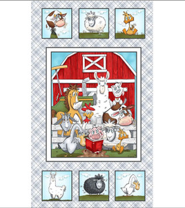 Studio E Farmyard Tails Farm Scene Panel Cotton Fabric By The Panel Studio E Farmyard Tails Farm Scene Panel Cotton Fabric By The Panel