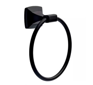 Delta PWD46-MB Portwood Bath Towel Ring Matte Black Finish Delta PWD46-MB Portwood Bath Towel Ring Matte Black Finish