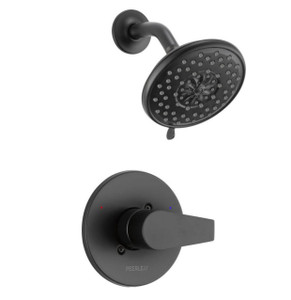 Peerless PTT14219-BL-R Xander Matte Black 1-Handle Shower Trim Kit (Valve Not Included) Peerless PTT14219-BL-R Xander Matte Black 1-Handle Shower Trim Kit (Valve Not Included)