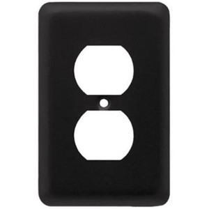 Libertyd W10249V--FB Black Stamped Single Duplex Wall Plate Cover 3 Pack
