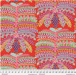 Free Spirit Kaffe Fassett Persian Vase Red Cotton Fabric By The Yard Free Spirit Kaffe Fassett Persian Vase Red Cotton Fabric By The Yard