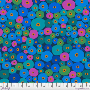 Free Spirit Kaffe Fassett Spools Blue Cotton Fabric By The Yard Free Spirit Kaffe Fassett Spools Blue Cotton Fabric By The Yard