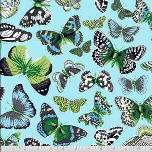 Free Spirit Snow Leopard Secret Stream Butterflies Aqua Cotton Fabric by The Yard Free Spirit Snow Leopard Secret Stream Butterflies Aqua Cotton Fabric by The Yard