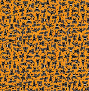 Blank Quilting Little Monsters Bats Orange Cotton Fabric By The Yard Blank Quilting Little Monsters Bats Orange Cotton Fabric By The Yard