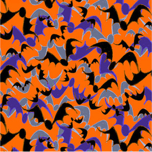 Blank Quilting Witchful Thinking Haloween Bats Orange Cotton Fabric By The Yard Blank Quilting Witchful Thinking Haloween Bats Orange Cotton Fabric By The Yard