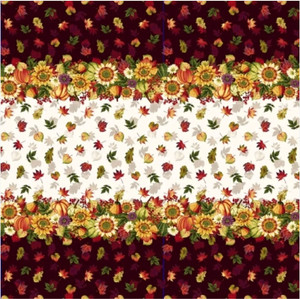 Henry Glass Pumpkin Harvest Border Print Cream Cotton Fabric By The Yard Henry Glass Pumpkin Harvest Border Print Cream Cotton Fabric By The Yard